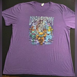 Bella Canvas purple 2016 Grateful Dead & Company graphic band tee sz 2XL